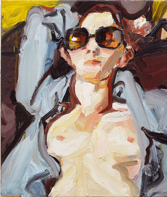Sleeping woman wearing sunglasses Malherbe