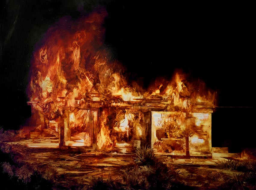 Burning House (Study 4) by Peter Gardiner 
