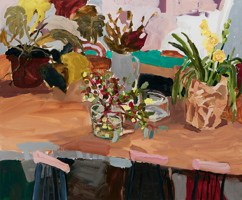 Gum and Orchid on Elliot's Table by Laura Jones 