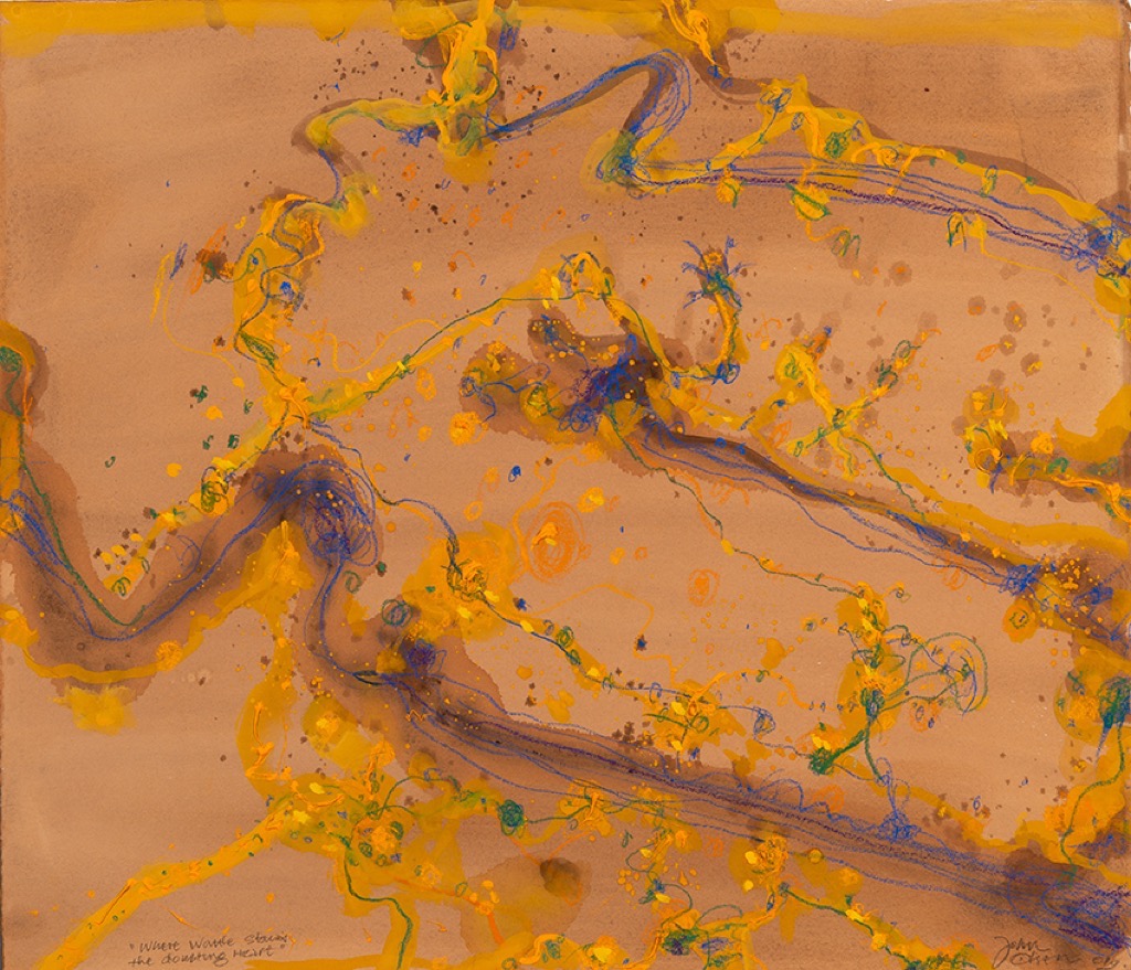 When Wattle Stains the Doubting Heart by John Olsen 