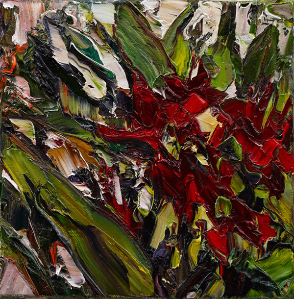 Wooli Garden (little fuchsia frangipani 2) by Nicholas Harding at Olsen Gallery