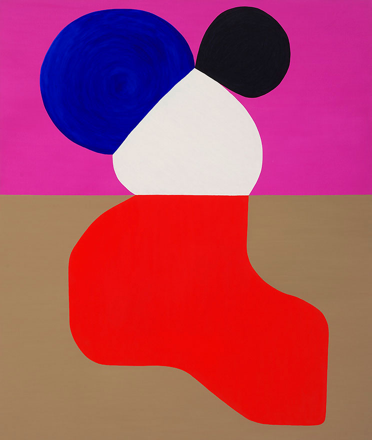 Two Reds One Blue by Stephen Ormandy at Olsen Gallery