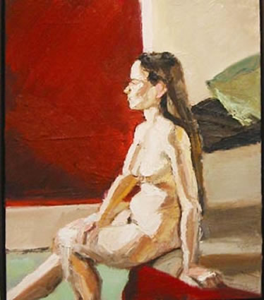 Nude in bed by Robert Malherbe at Olsen Gallery
