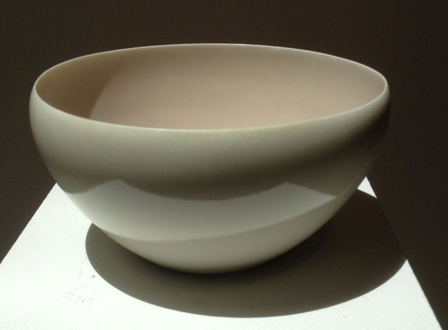 Woodfired bowl (dark interior) by Neville French at Olsen Gallery
