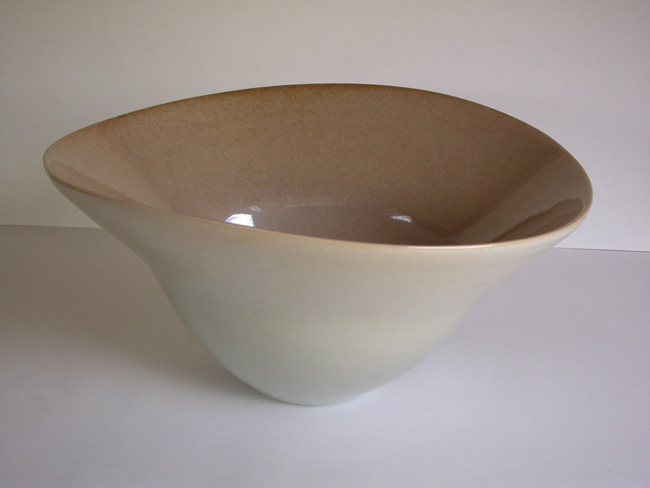 Large wood-fired bowl by Neville French at Olsen Gallery