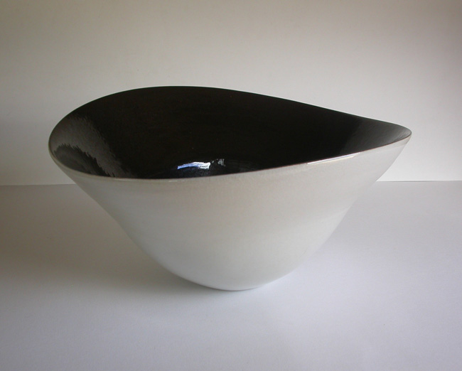 Woodfired bowl (Ashed interior) by Neville French at Olsen Gallery