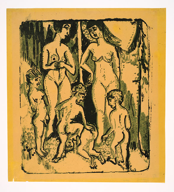 SPIELENDE NACKTE KINDER (Naked children playing) Ludwig Kirchner