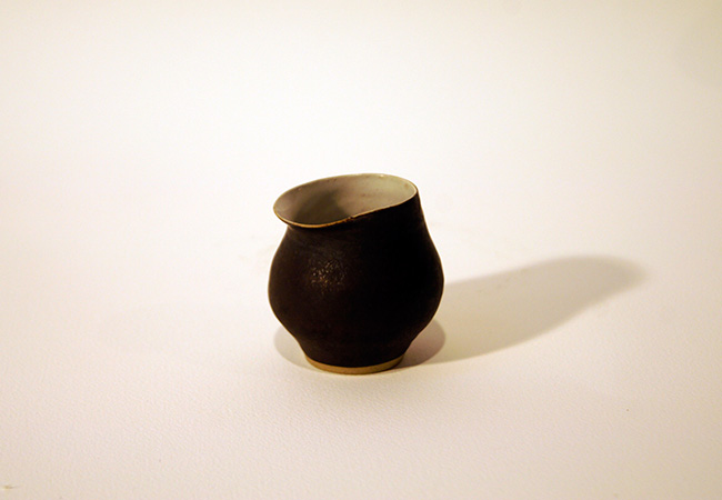 Small volcanic glaze vase by Lucie Rie at Olsen Gallery