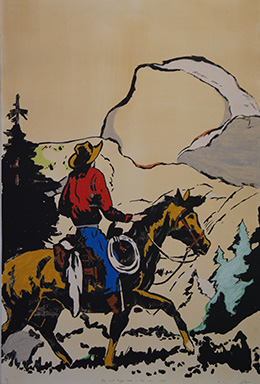 The Aboriginal tracker and horse by Nicholas Osmond at Olsen Gallery
