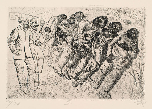 Verlassene Stellung bei Neuville (Abandoned position near Neuville from the War) by Otto Dix at Olsen Gallery