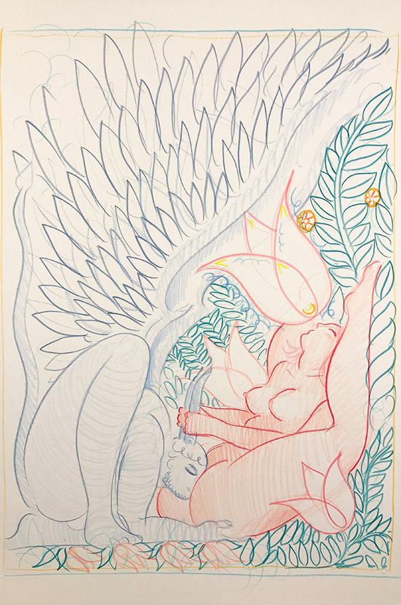 Spring Morning in the Garden- Lost in Love by Alphachanneling  at Olsen Gallery