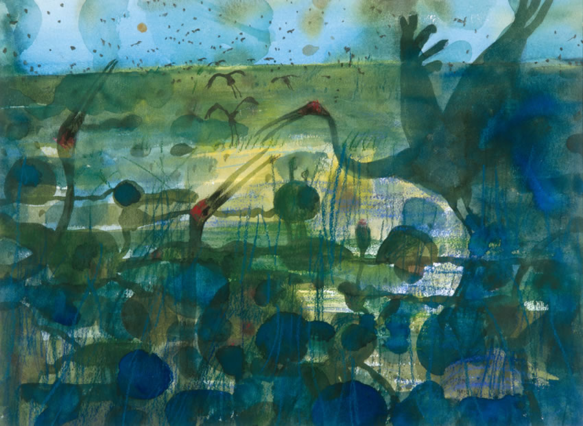 Lake Eyre, 2004 by John Olsen at Olsen Gallery