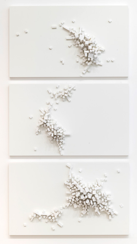 White on White 3 Panels by Bo Droga