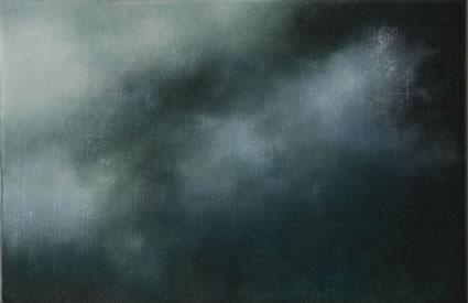 Etude de nuage - le vert et le rose by Jennifer Keeler-Milne at Olsen Gallery