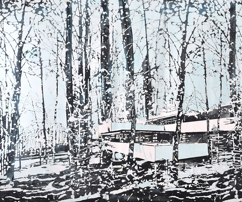 L'Horizon Winter Landscape by Paul Davies at Olsen Gallery
