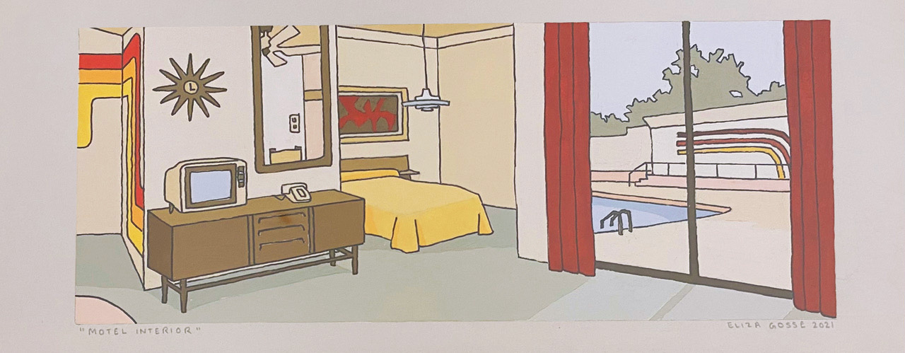 Motel Interior by Eliza Gosse