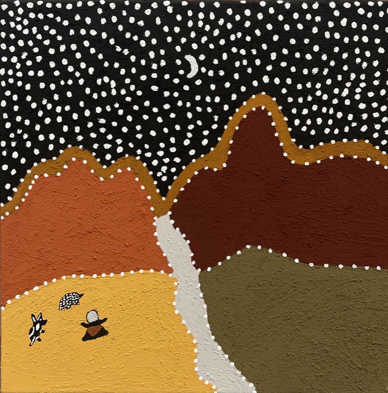 Hunting Echidna in the Night time (125/23) by Shirley Purdie