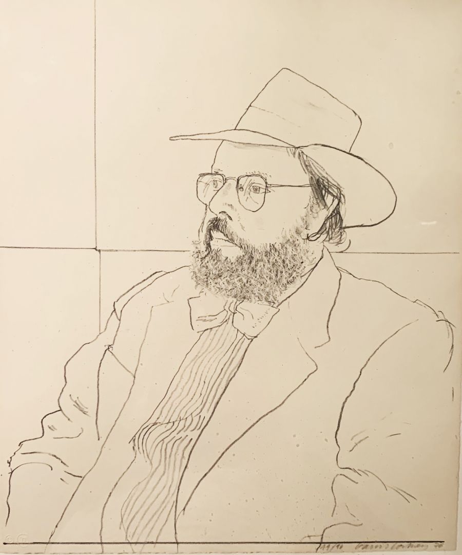 Henry Geldzahler with Hat by David Hockney 