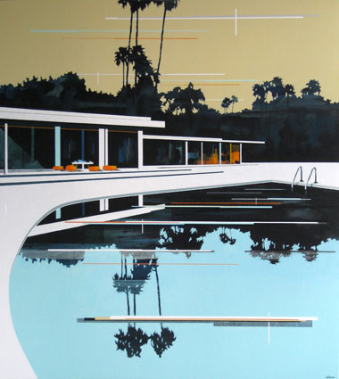 Modern Home + Pool + Cream Sky Davies