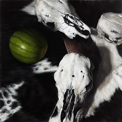 Love Death Cowhide by Angus McDonald at Olsen Gallery