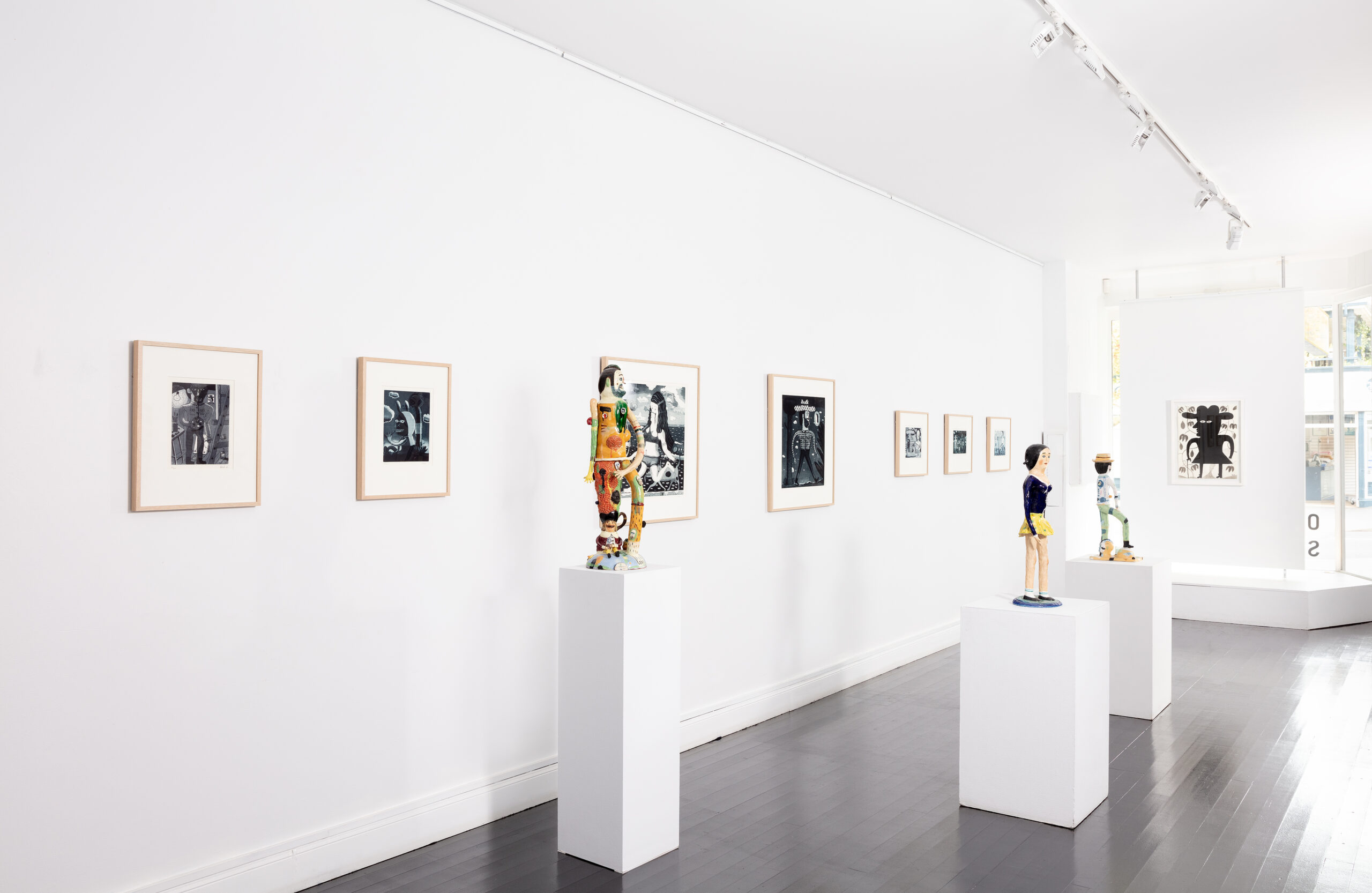 Recent etchings, drawings and ceramics