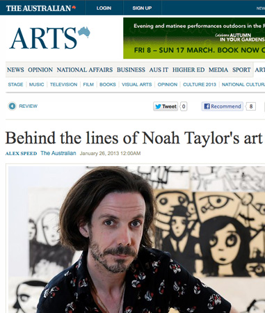 Behind the lines of Noah Taylor's art