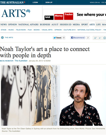 Noah Taylor's art a place to connect with people in depth