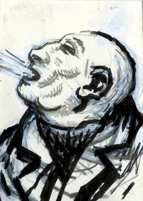 Artwork: Drawing 2011 breathing man