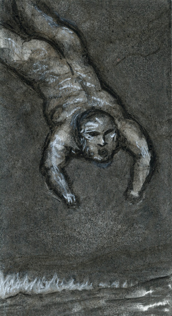 Artwork: Drawing 2013 diving man