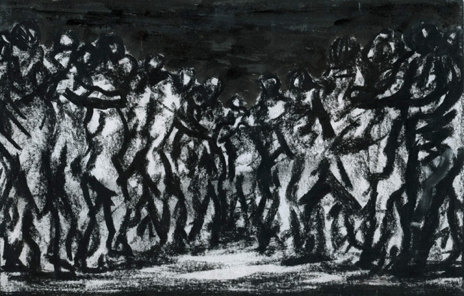 Artwork: Drawing c1995 large crowd