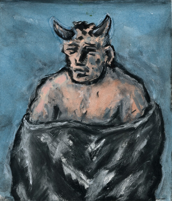 Artwork: Drawing 2009 horned man