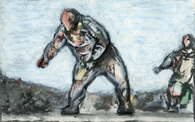 Artwork: Drawing 2008 bending man