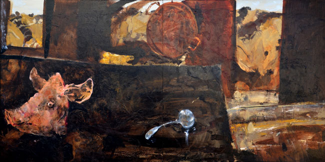 Artwork: Wide brown land