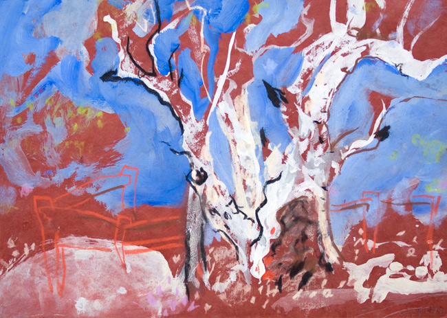 Artwork: The Old Tree at Jerry Jangalas Outstation Larjamanu NT