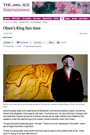Olsen's King Sun rises