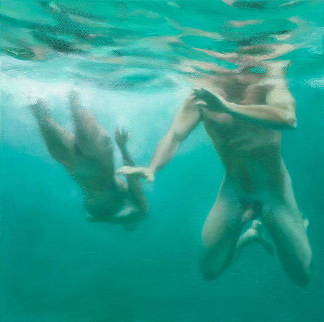 Artwork: Deep Green and Tan Lines