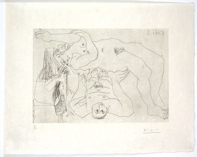 Artwork: Antipodistes ovserves par une paysanne et sa petite fille