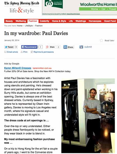 In my wardrobe: Paul Davies