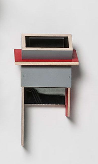 Artwork: Shoe gazer (grey, red & black)