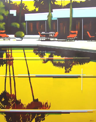 Artwork: Yellow Pool Modern Building