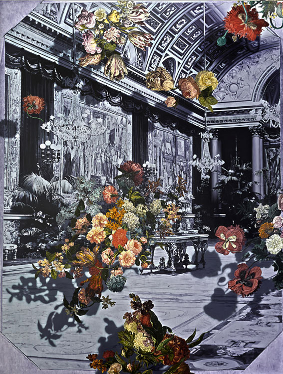 Artwork: Galerie des Batailles Falling Flowers Mirror I