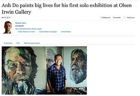 Anh Do paints big lives for his first solo exhibition at Olsen Irwin Gallery