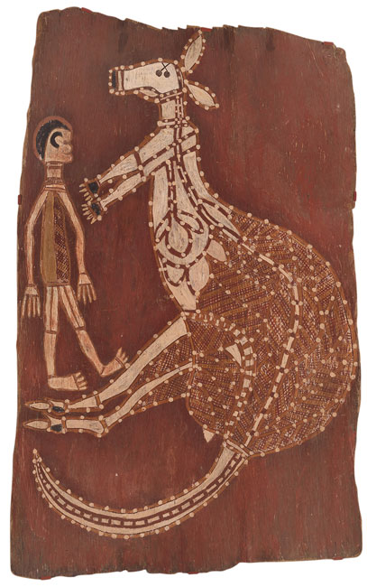 Artwork: Kangaroo and figure