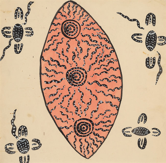 Artwork: Untitled pair Design associated with the Caterpillar Dreaming