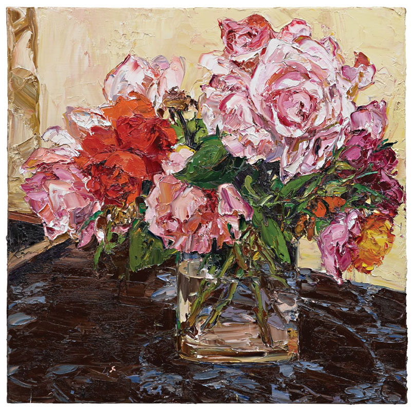 Artwork: Cannamara roses with tablecloth