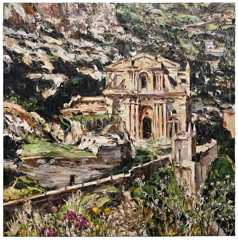 Artwork: Church and wildflowers