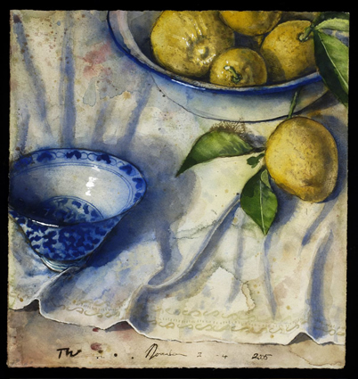 Artwork: Lemons with Blue Bowl