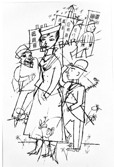 Artwork: Fraulein und Liebhaber Girl and her lovers