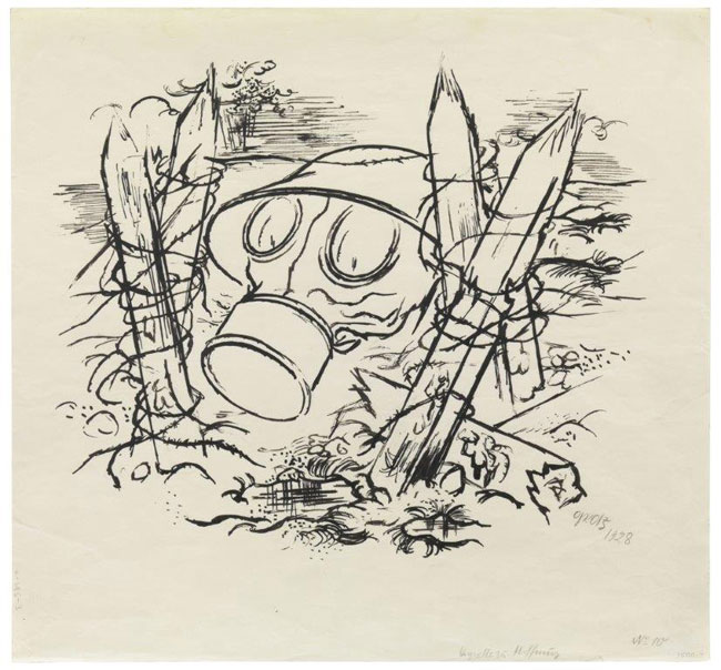 Artwork: IM DRAHTVERHAU VIGNETTE ZU HOFFNUNG In the barbed wired Vignette to hope