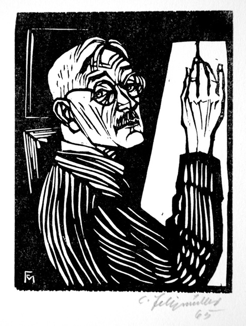 Artwork: Self portrait at easel